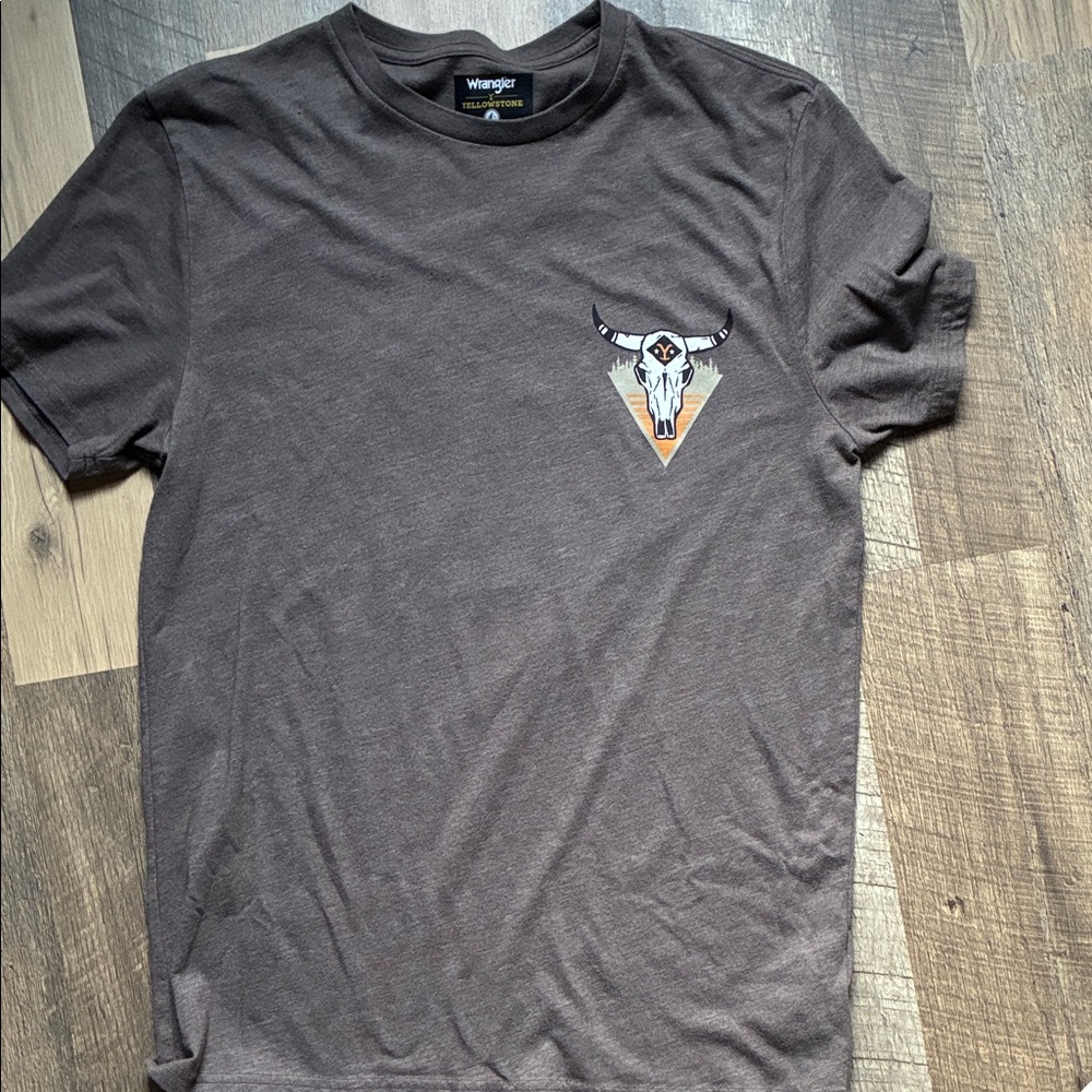 Wrangler Dark Brown Bull Skull Tee
